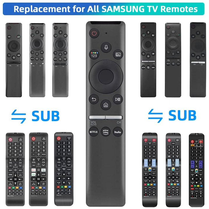 BN59-01312A Voice Remote for Samsung Bluetooth Mic Smart Remote, Control for Samsung 6 7 8 9 Series 4K 8K Crystal UHD LED QLED Frame Quantum HDR Curved Smart TV, with Netflix Prime-Video Hulu
