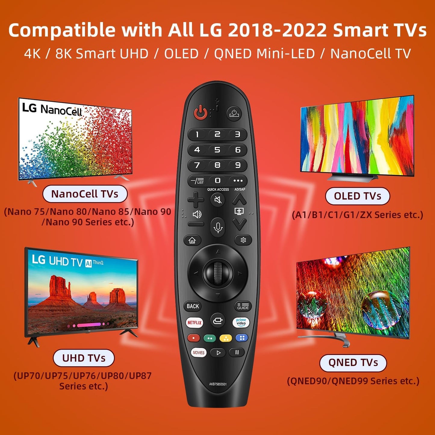 LG Magic Remote Control 2020 model LG TV compatible - AN-MR20GA