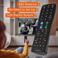 Waterproof Universal TV Remote Control for TV, Audio System, Cable/Satellite Box, DVD Player, Roku TV, Apple TV, Easy Clean - 2 in 1(WP-1842B)