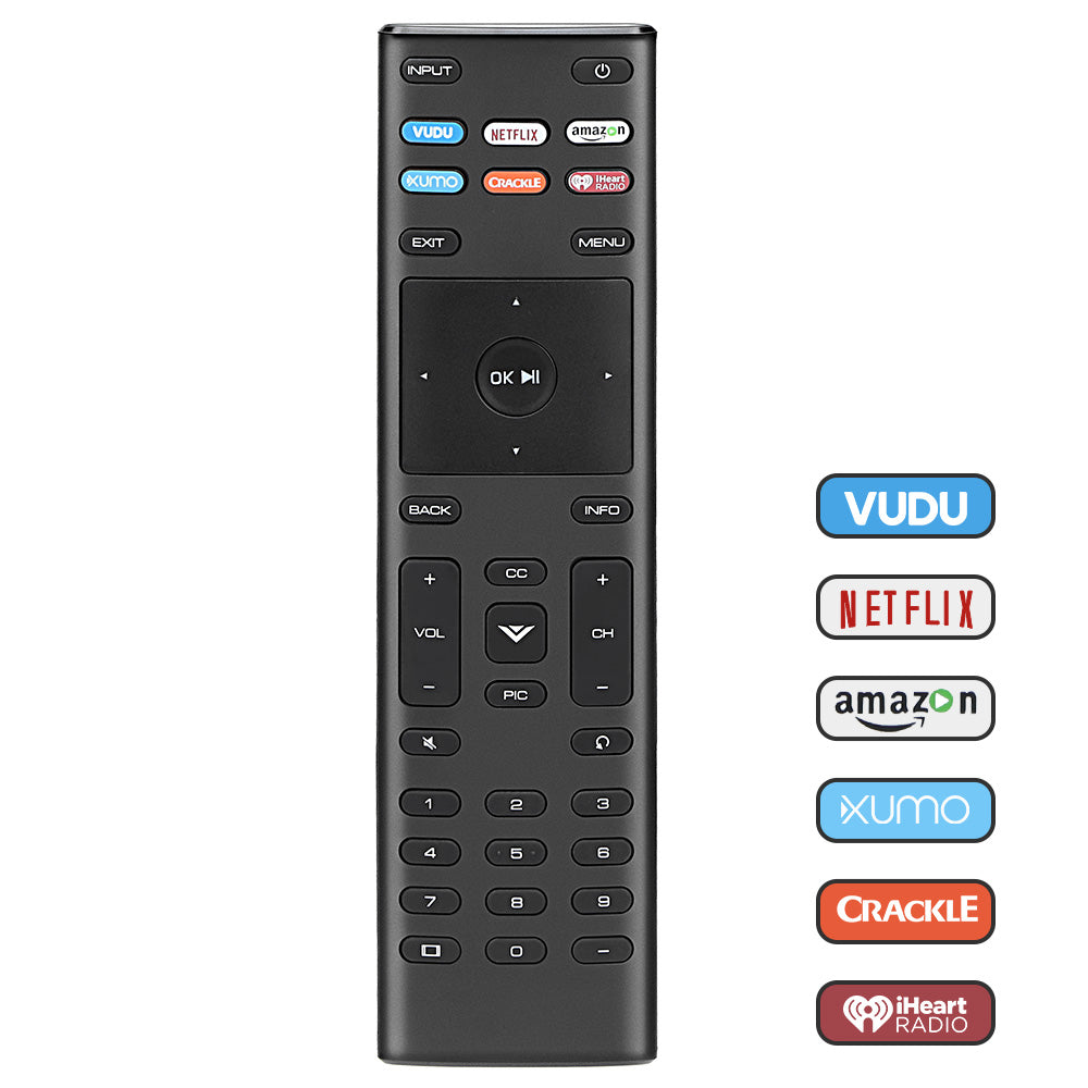 Universal Remote Control, XRT136 for VIZIO All LED LCD HD 4K UHD NEO QLED HDR Smart TVs