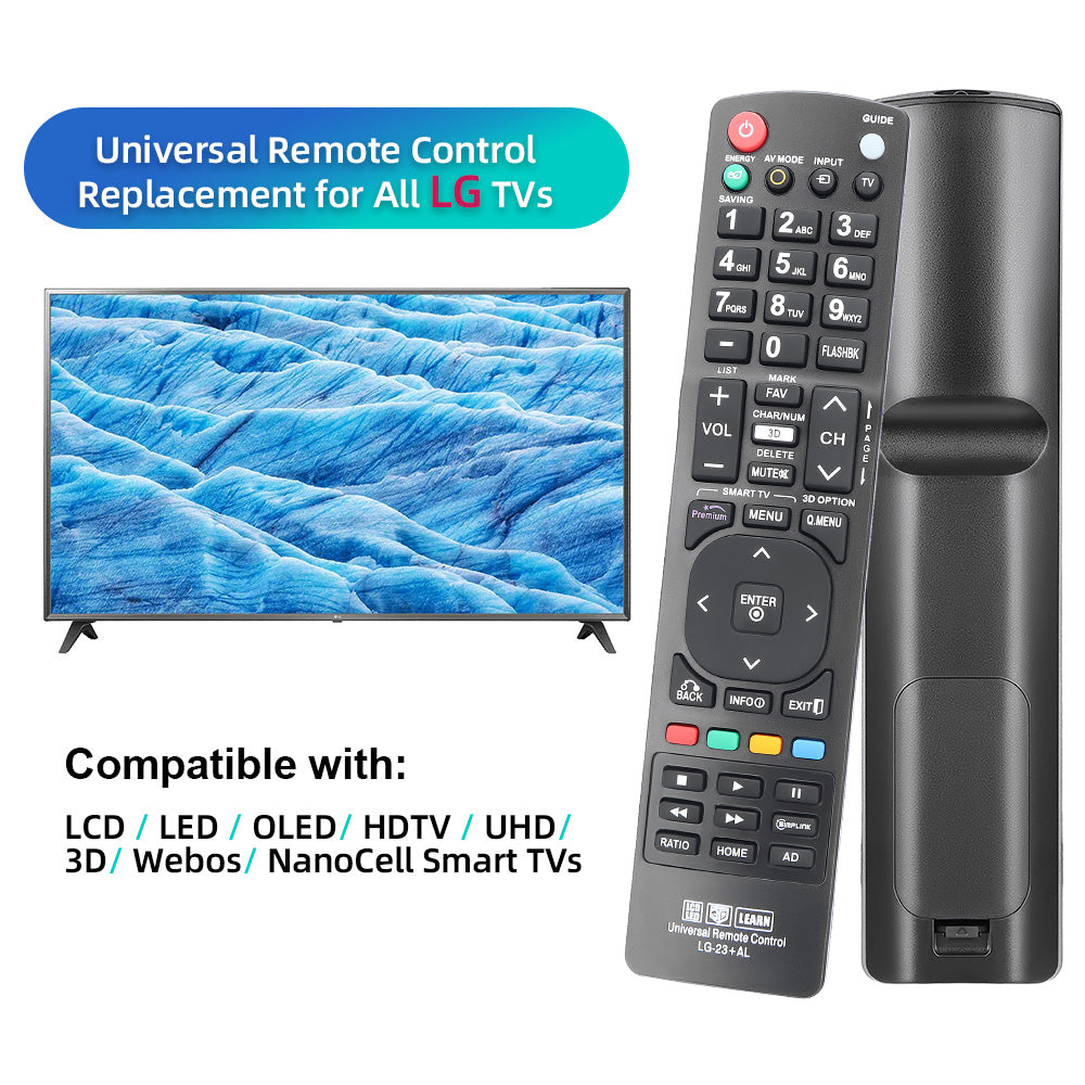 Nettech New LG AKB72915239 Universal Remote Control for All LG Brand TV, Smart TV - 1 Year Warranty(LG-23+AL)