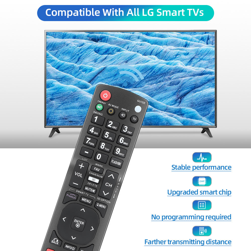 Nettech New LG AKB72915239 Universal Remote Control for All LG Brand TV, Smart TV - 1 Year Warranty(LG-23+AL)