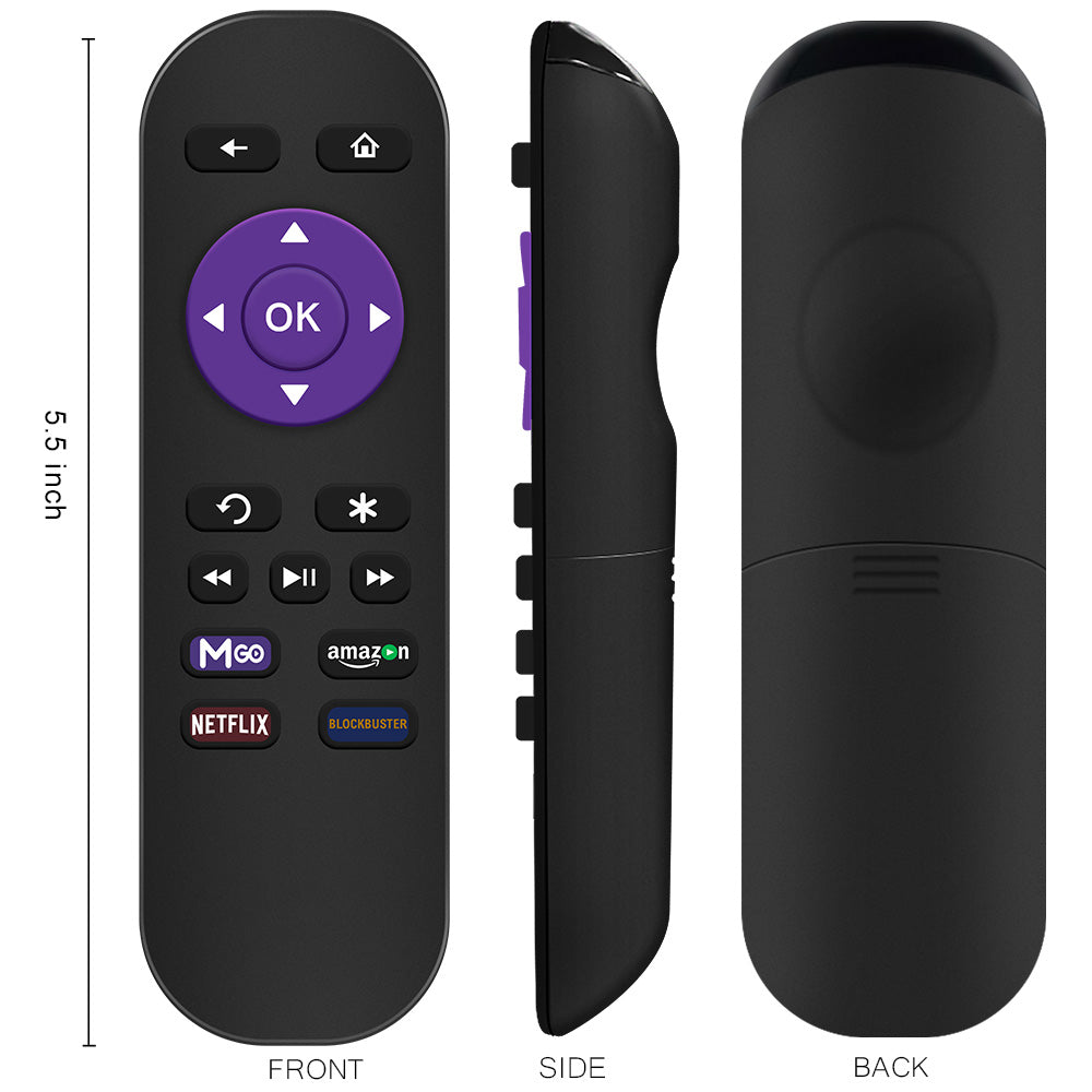 Remote Control Replacement Compatible with Roku 1, Roku 2, Roku 3, Roku 4, (HD, LT, XS, XD), Roku Express. Do NOT Support Roku Stick, Roku Premiere, Roku Ultra, Roku TV or Roku Game